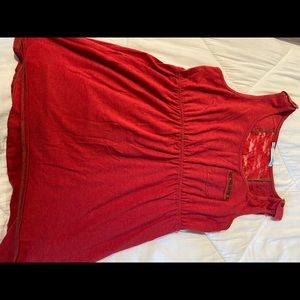 Maurices red tank with lace